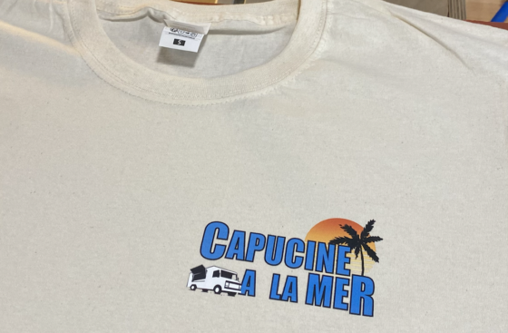 Exemple de marquage d'un t-shirt pour un foodtruck